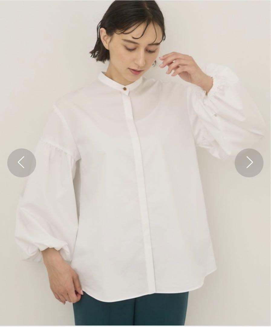 新品☆ ANAYI コンパクトツイルビッグパフ　ブラウス/セオリー、23区、ロペ 新品☆ ANAYI コンパクトツイルビッグパフ ブラウス/セオリー