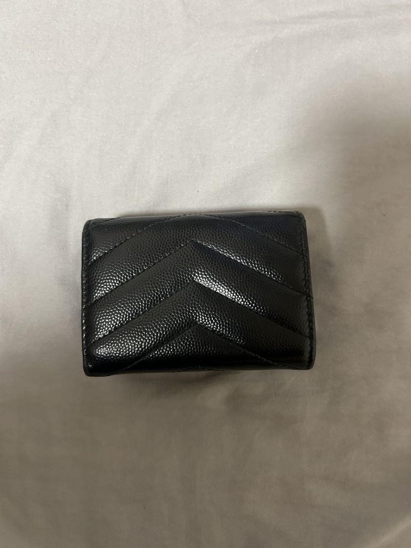 YSL ブラック 三つ折り財布