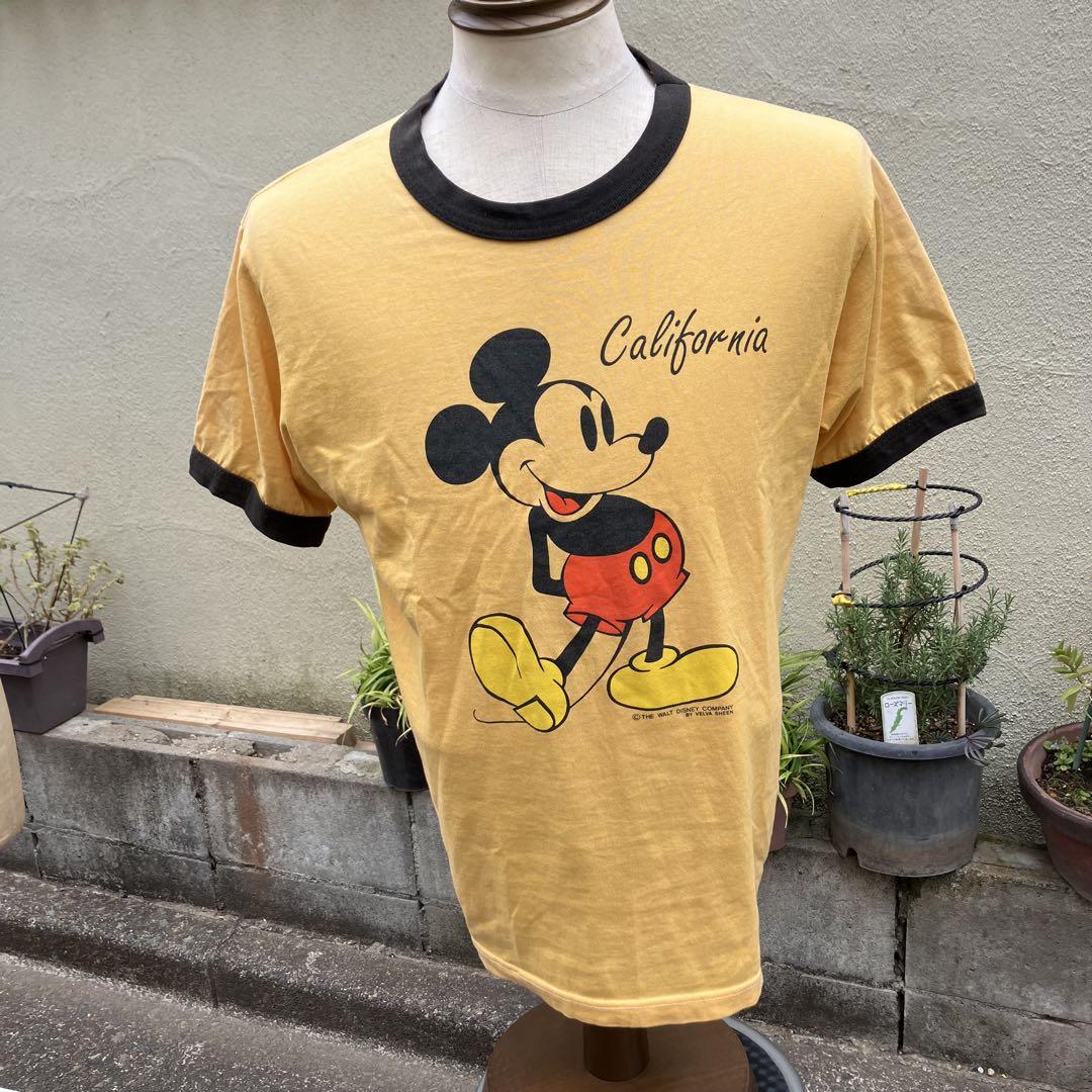 Velva Sheen　ミッキー　リンガー　Tシャツ　L　好配色　USA製