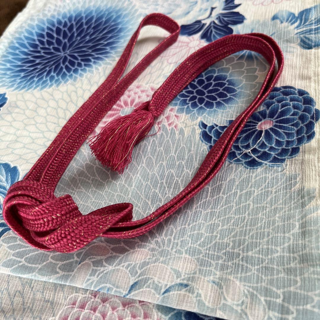 浴衣　レディース　新品　綿麻　花柄