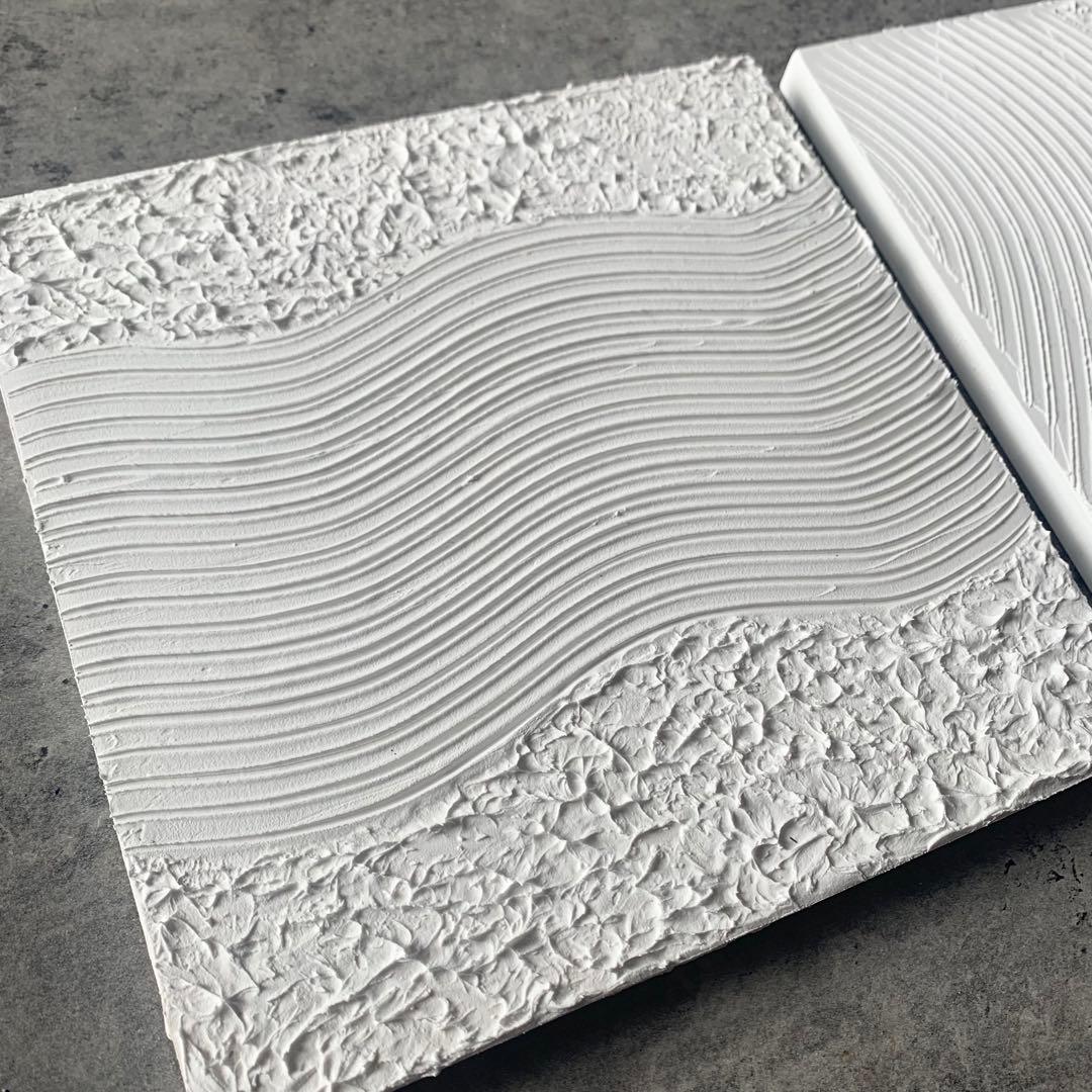 低価格 現代アート 3枚set 24×24㎝ テクスチャーアート モダン アート