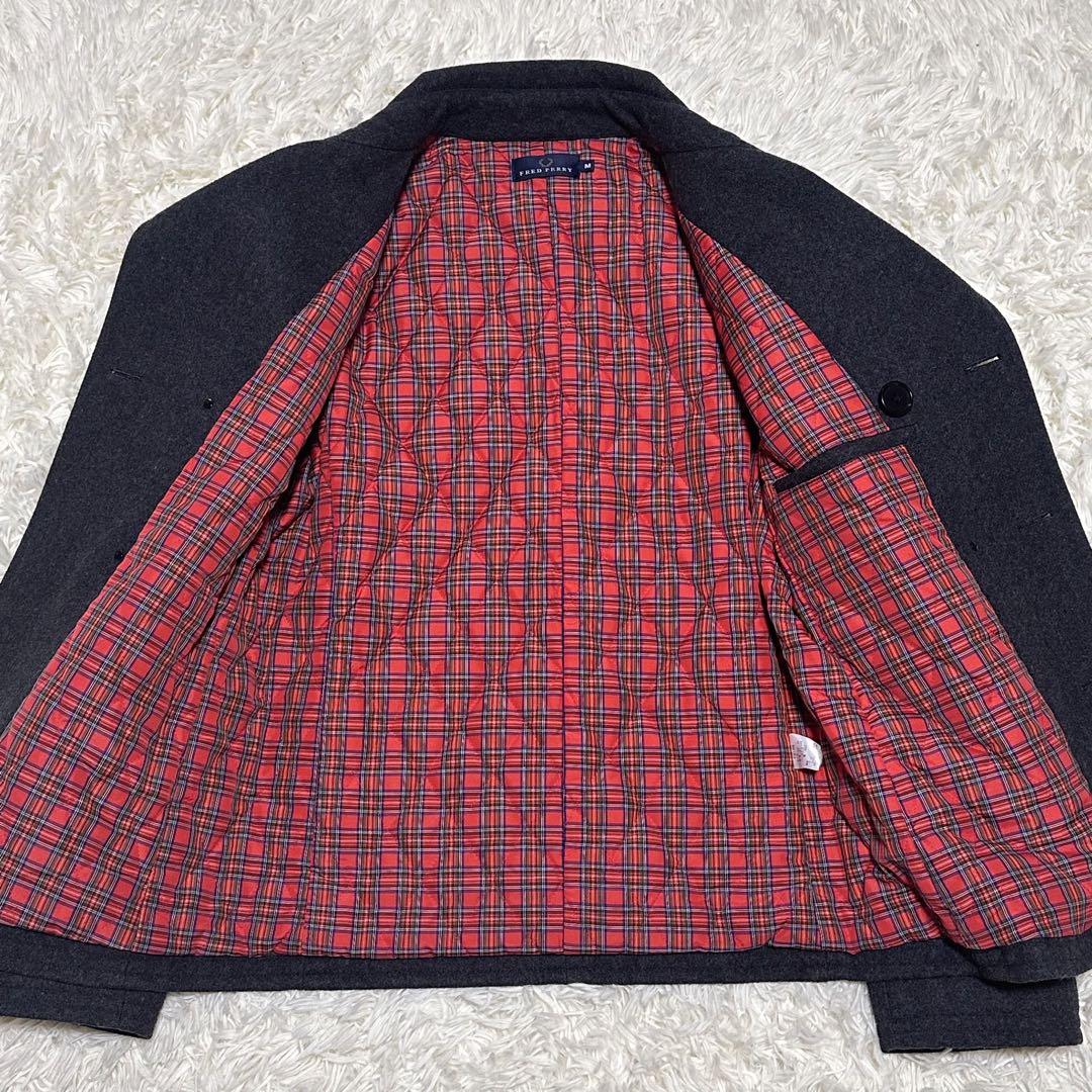 美品✨フレッドペリー ピーコート 中綿ジャケット キルティング ウール チェック