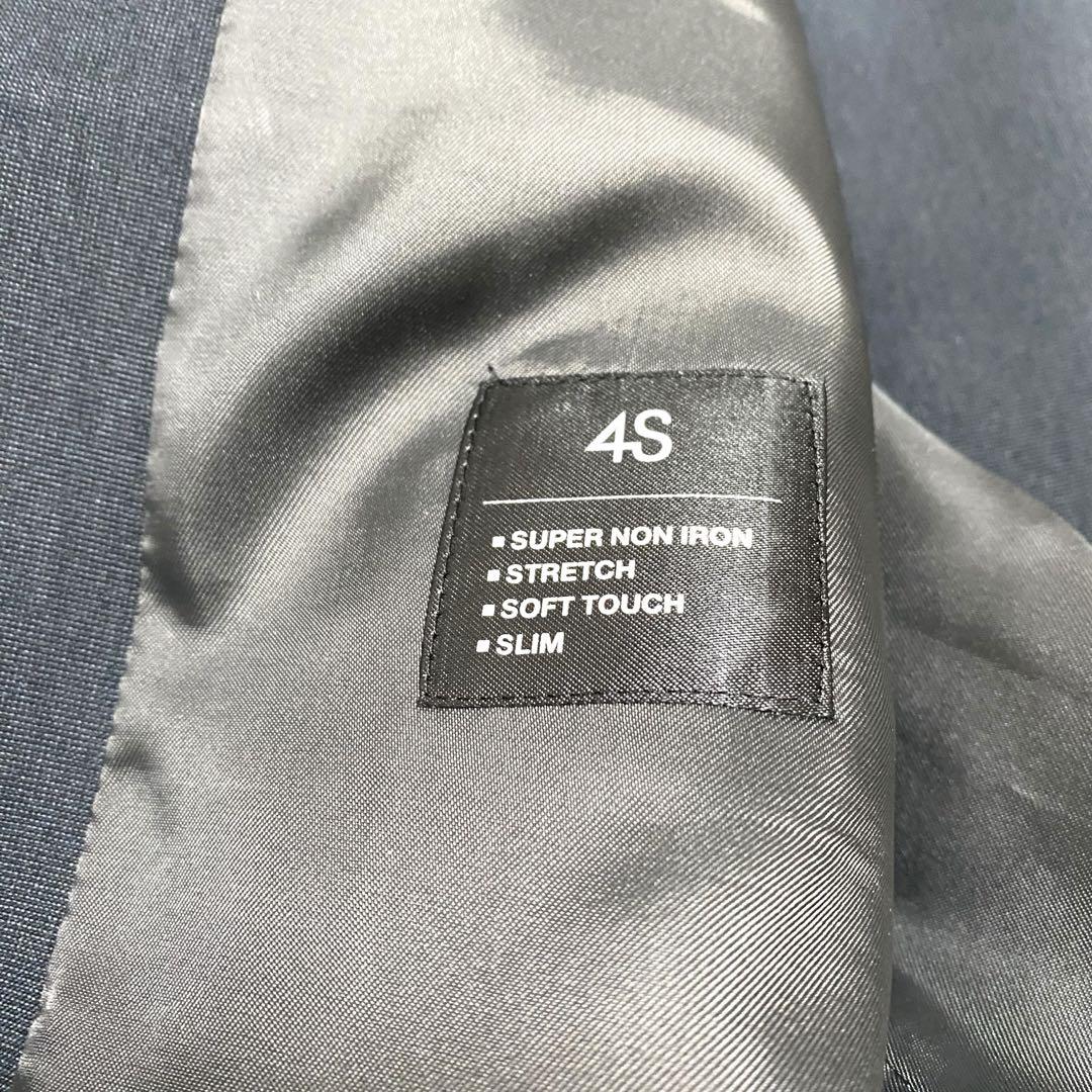 美品　SUIT SELECT 2釦シングルスーツ 無地 4S ウォッシャブル