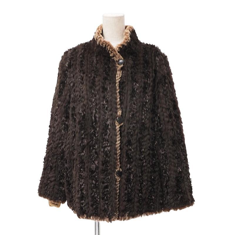 独特な 【送料無料】 BALMAIN バルマン ファー リバーシブル シルク × ラビットファー ジャケット・アウター