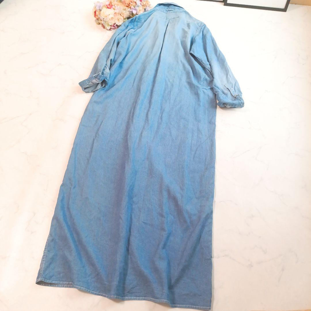 美品❁TICCA ティッカ テンセル デニム シャツワンピース ロング