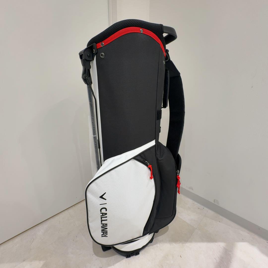 Callaway キャディバッグ ブラック/ホワイト/レッド　スタンド付き Amazon | キャロウェイ(Callaway) キャディバッグ CRT SPL-I WHT