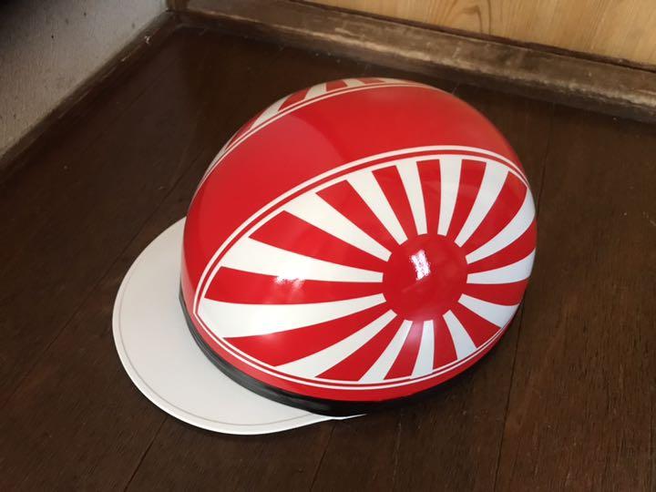 新品 日章旗 コルク半 ヘルメット (KAWASAKI ヤマハ スズキ ホンダ)