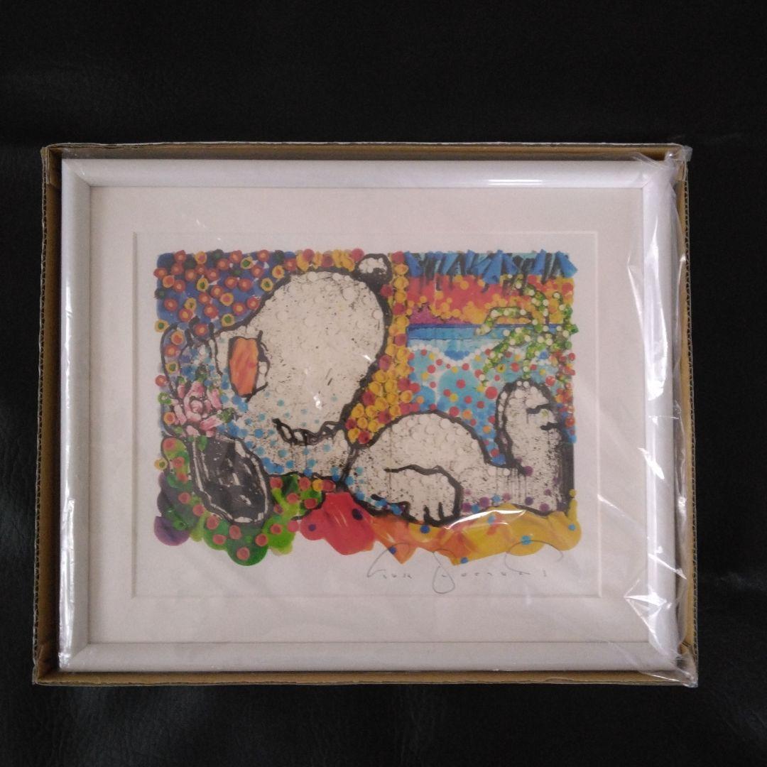 藤城清治 直筆サイン入り レフグラフ ピエロと小鳥 版画
