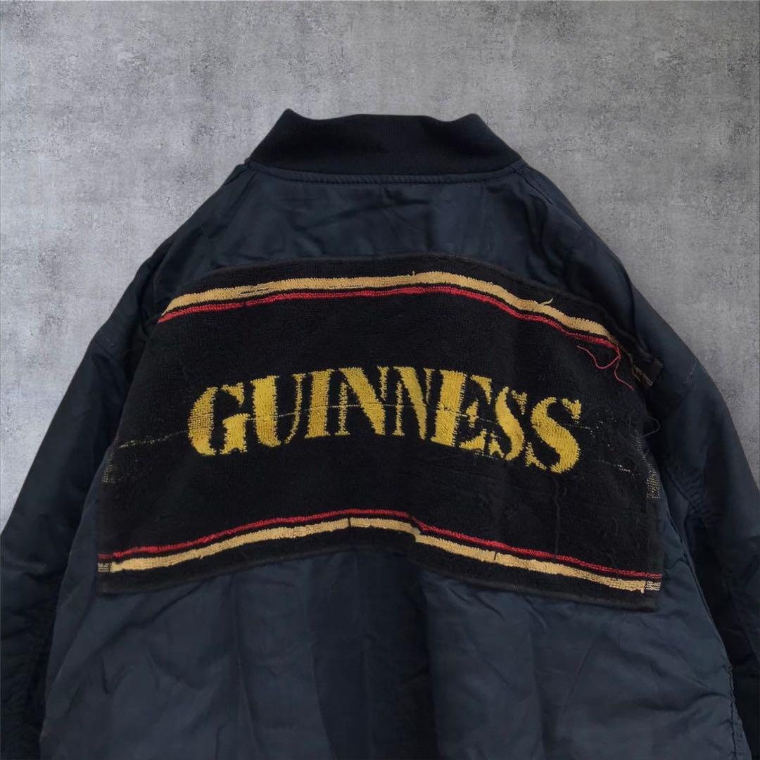 【k8959】GUINNESS MA-1 フライトジャケット 90s〜00s 黒