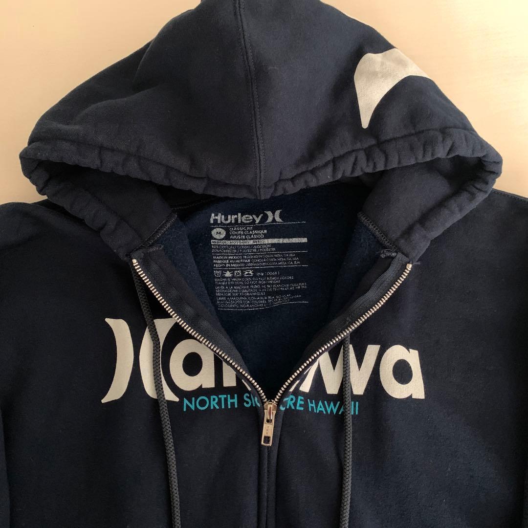 Hurley ネイビー フルジップパーカー Hurley ネイビー フルジップパーカー