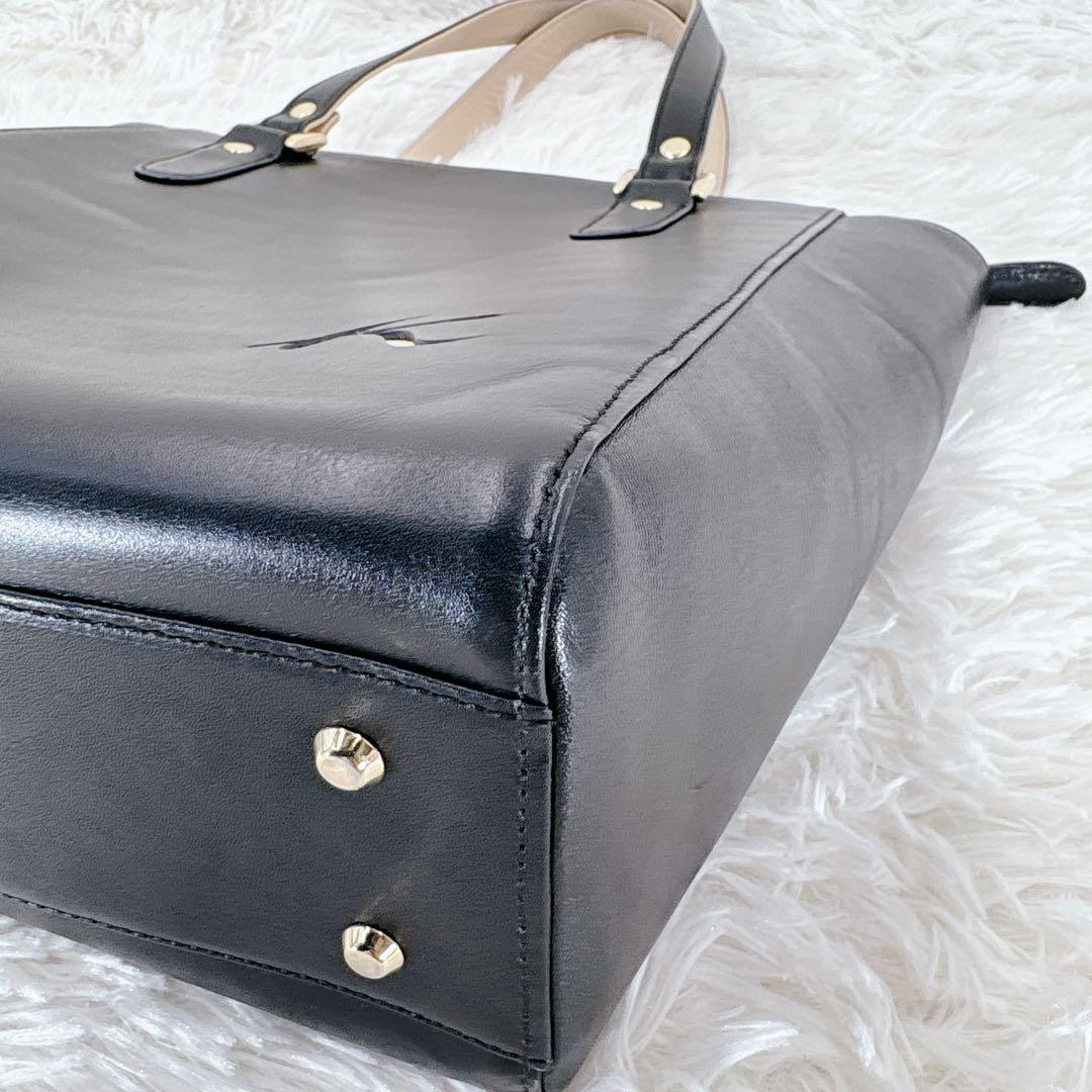 極美品 Kitamura2 キタムラ2 トートバッグ　レザー　ブラック　黒