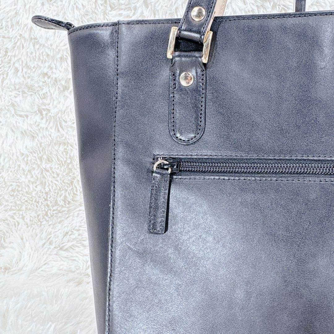 極美品 Kitamura2 キタムラ2 トートバッグ　レザー　ブラック　黒