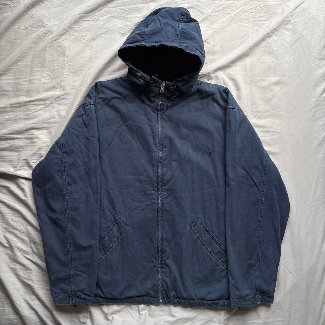 00s 紺タグ OLD STUSSY アクティブジャケット リバーシブルL STUSSY