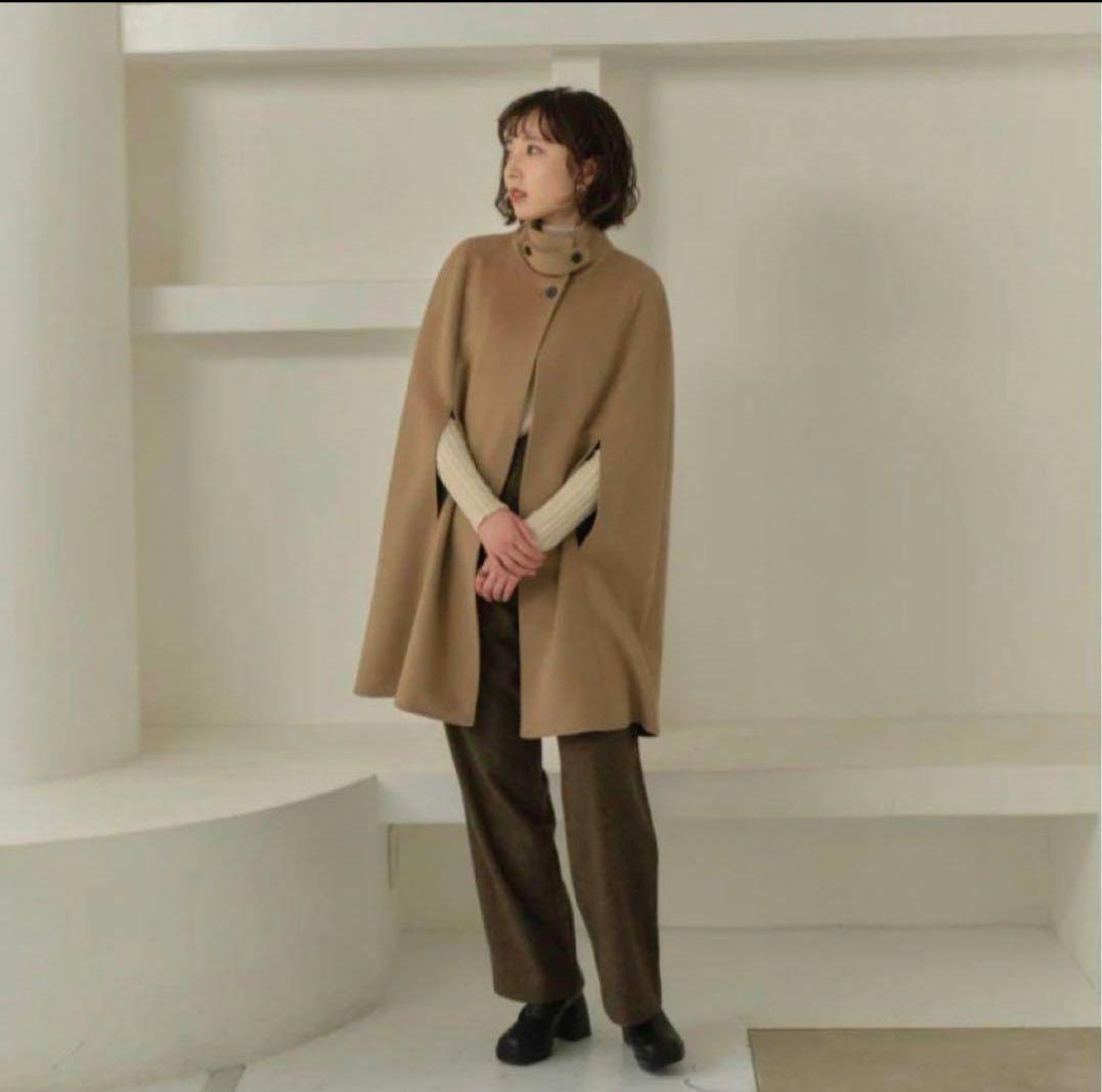 Eaphi　highneck wool capecoat