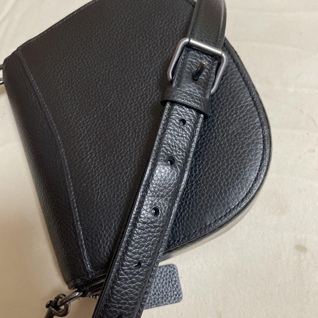 COACH モーガン サドルバッグ　ブラックレザー ショルダーバッグ
