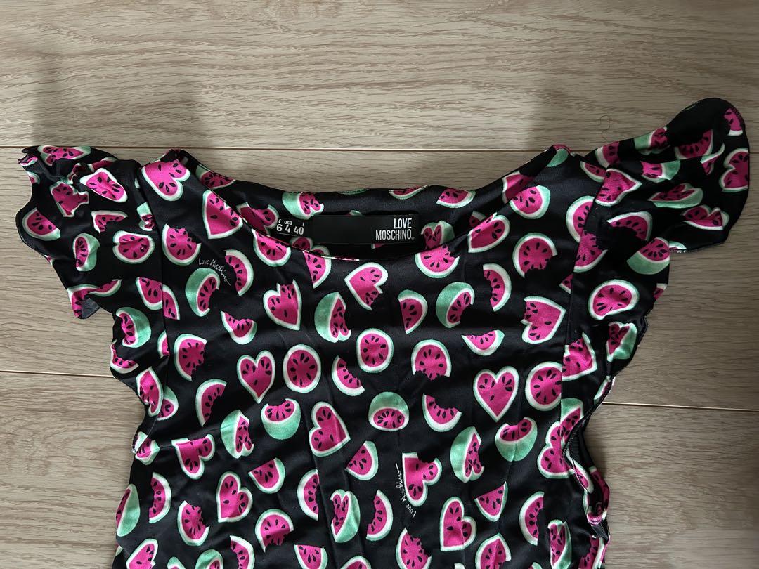 LOVE MOSCHINO スイカ柄 マキシ丈ワンピース S