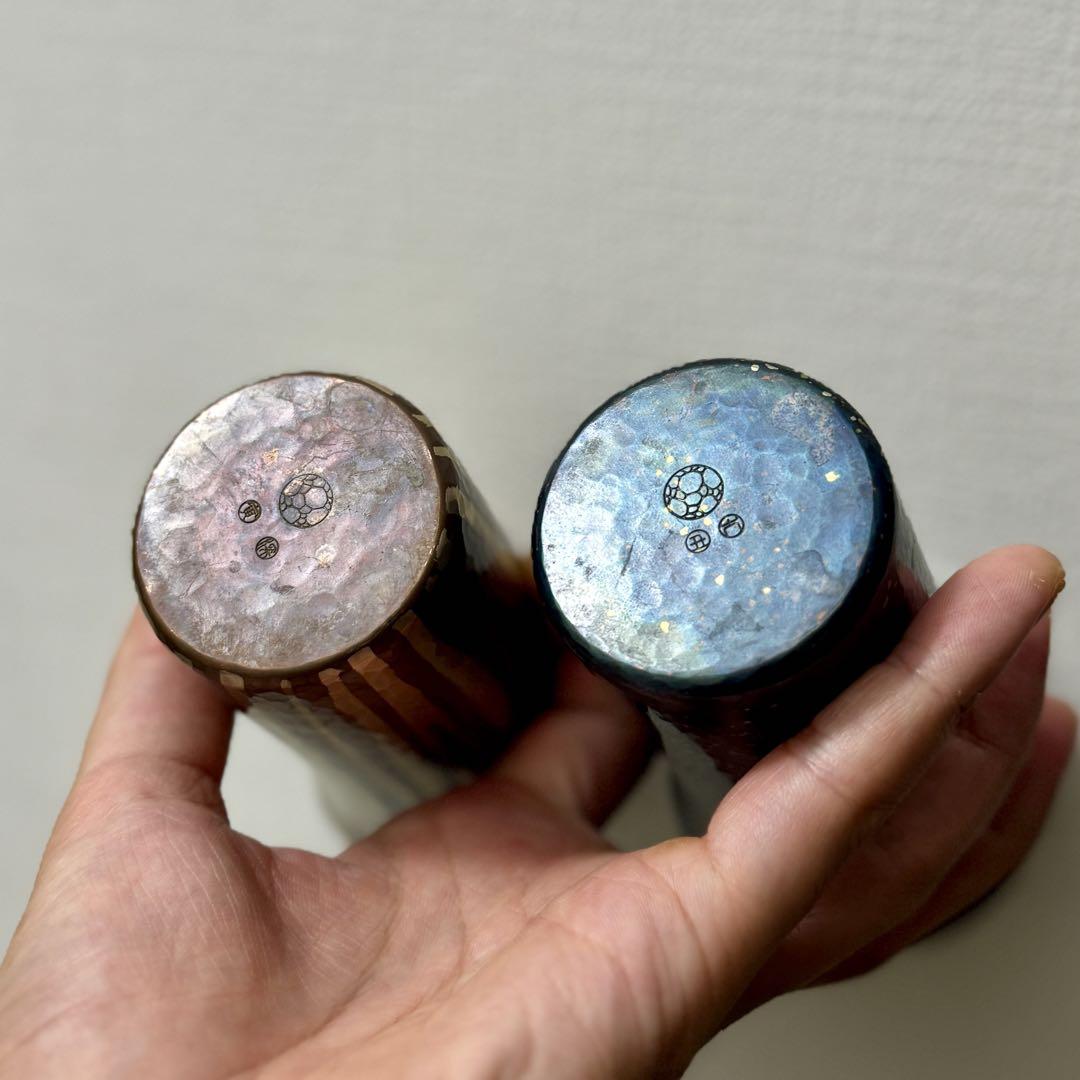 無形文化財 鎚起銅器 【玉川堂】ビールカップペア - メルカリ