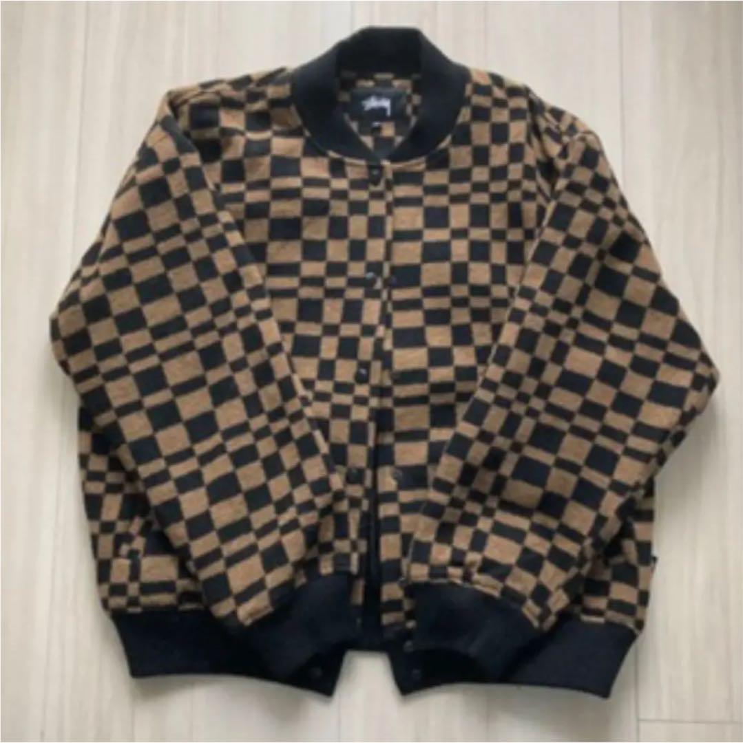STUSSY Sabi Checker Varsity Jacket STUSSY Sabi Checker Varsity Jacket
