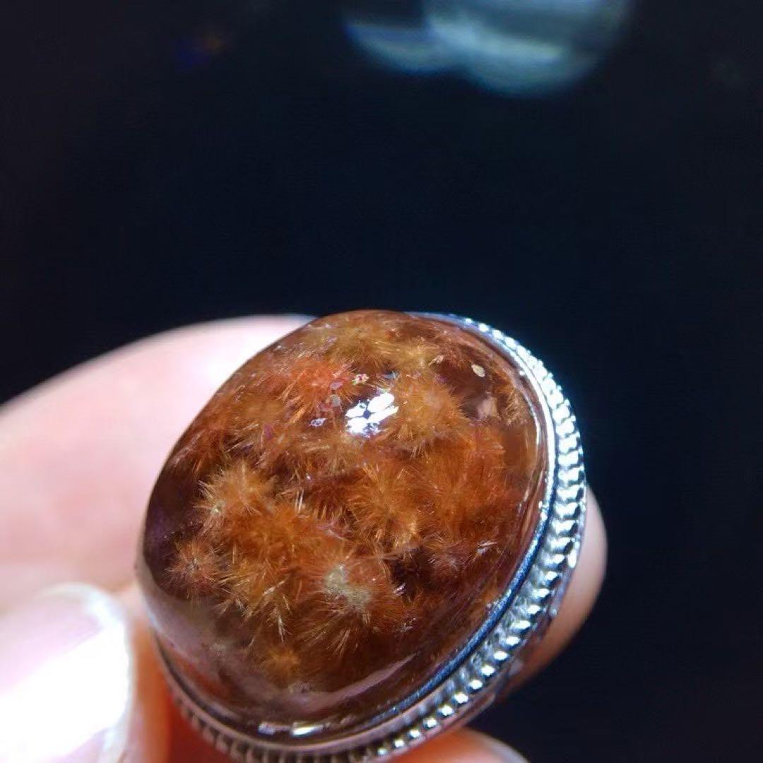 ⭐︎【天然】フラワールチルオーツ リング s925 20x15.5mm