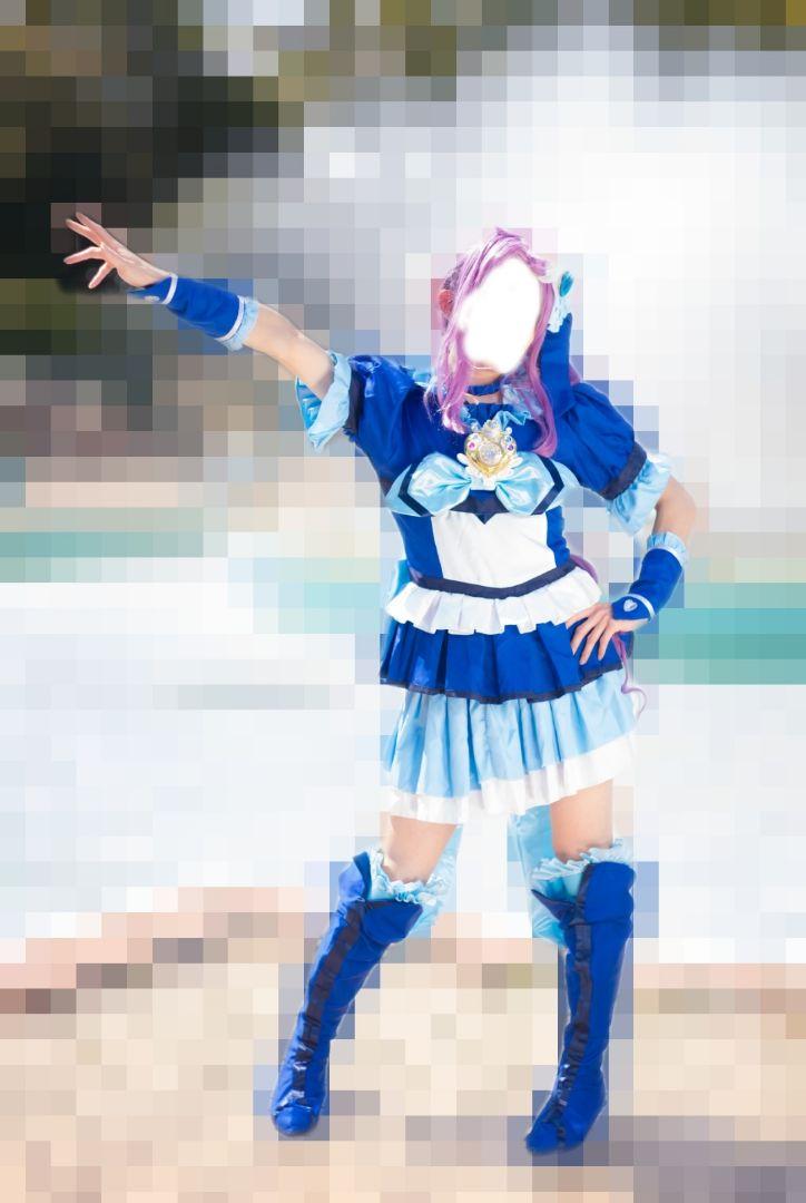 o*Ⅱ様 スイートプリキュア キュアビート コスプレ衣装　ウィッグ、キュアモジュ