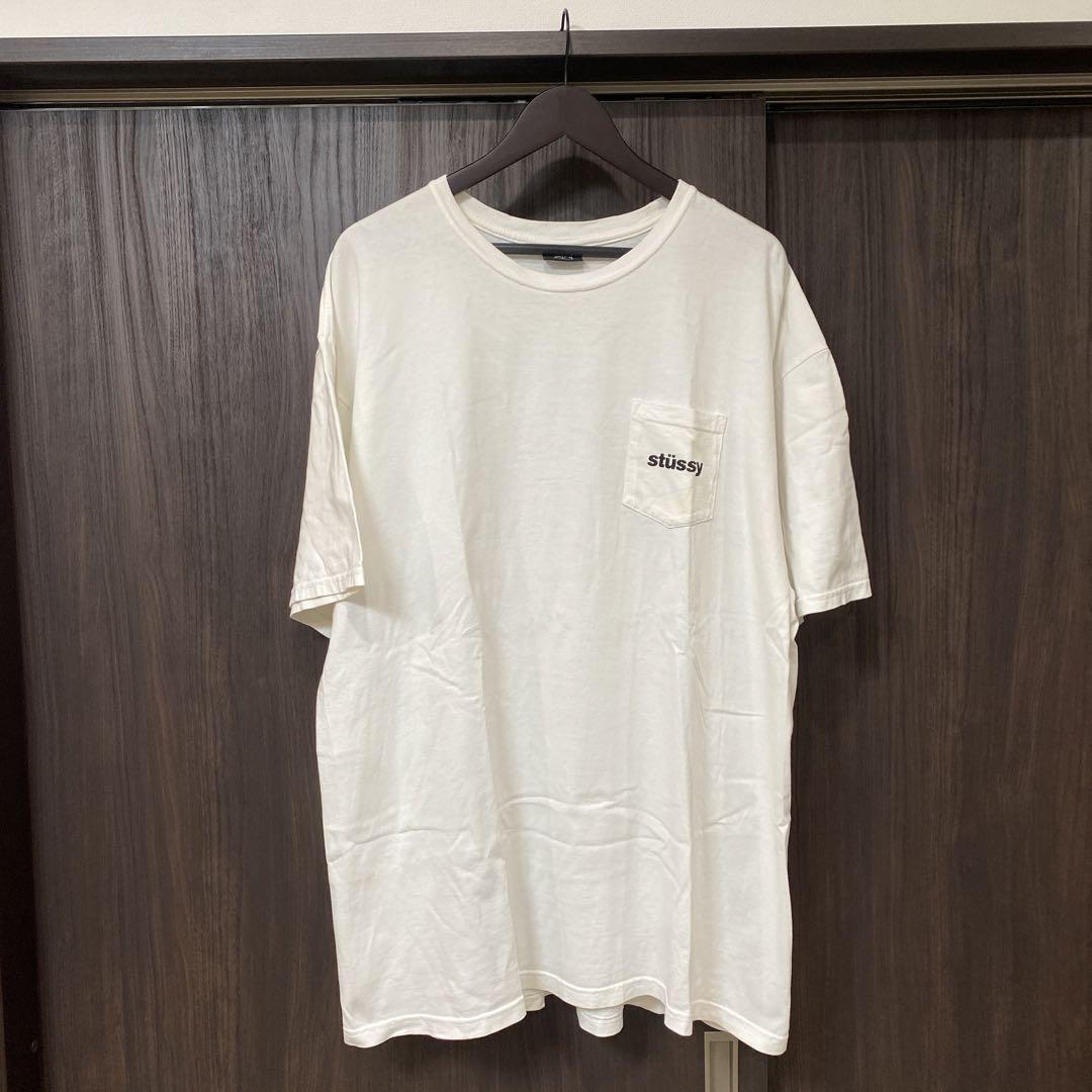 STUSSY バックロゴプリント オーバーサイズ ポケットTEE