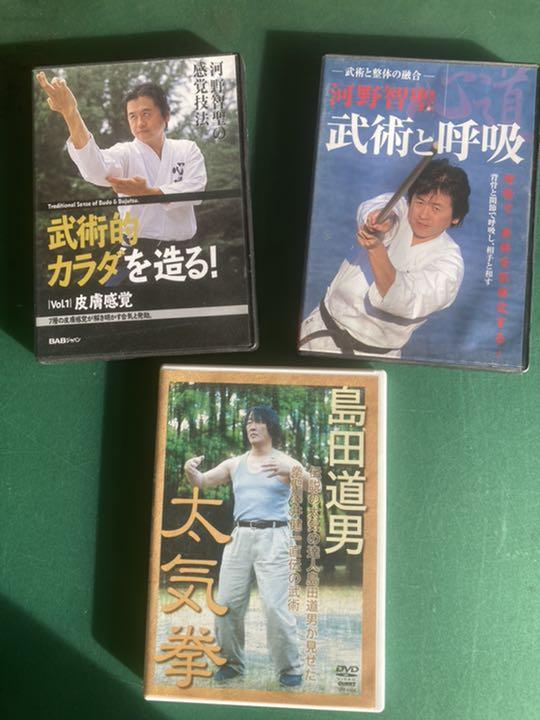 空手、合気道、少林寺拳法、護身術研究に！河野智聖u0026島田道男DVDセット！