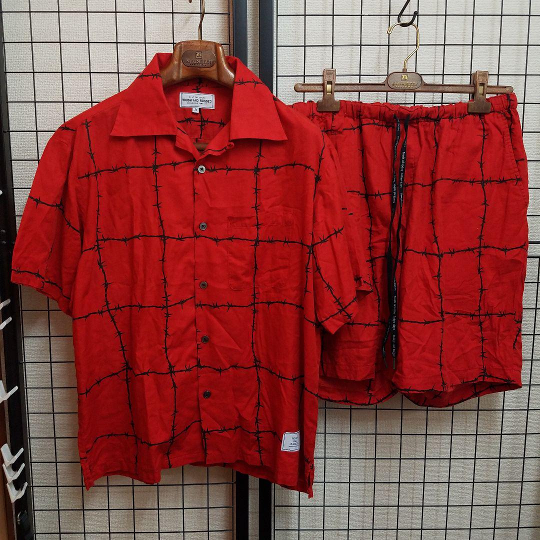 ROUGH AND RUGGED 有刺鉄線 シャツ ショーツ セットアップ