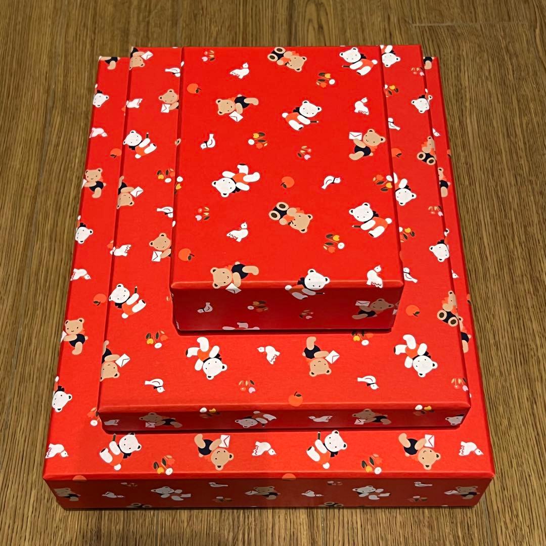 鳩居堂 ファミリア 赤 3種類セット おどうぐばこ 箱