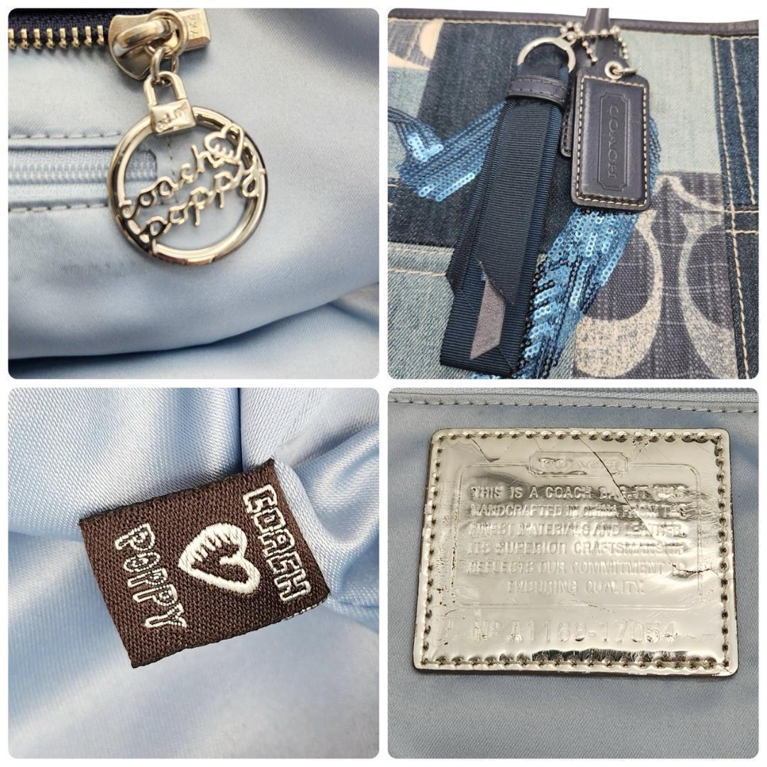 【希少】コーチ トートバッグ《ポッピー》シグネチャー デニム パッチワーク A4 【希少】コーチ トートバッグ《ポッピー》シグネチャー デニム パッチワーク A4
