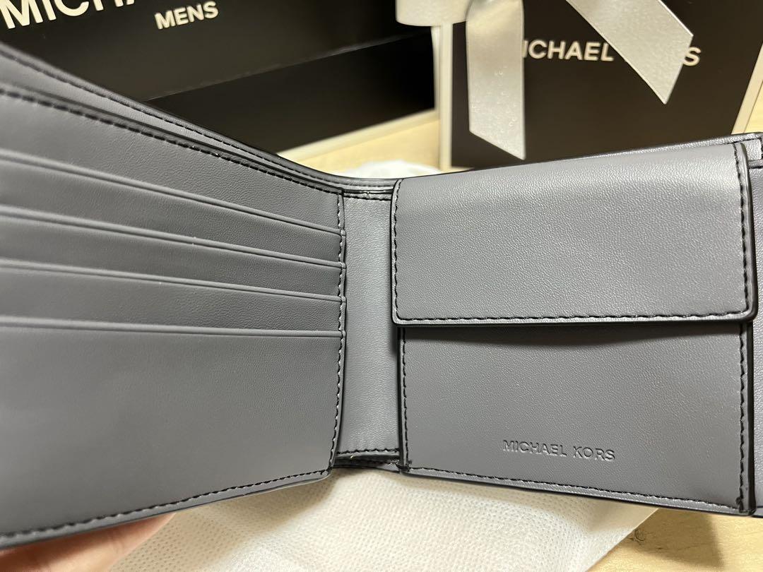 MICHAEL KORS 二つ折り財布 ブラック/グレー