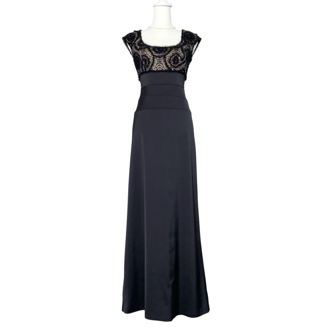 【サンライズ】TADASHI SHOJI ロングドレス レース 黒 2