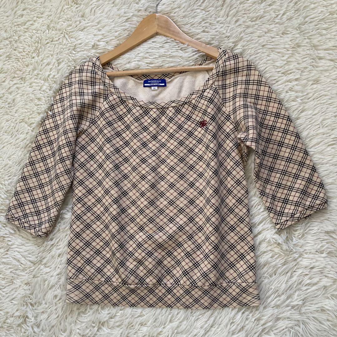 BURBERRY BLUE LABEL ♡ チェック柄トップス BURBERRY BLUE LABEL チェック柄 トップス 38 - メルカリ