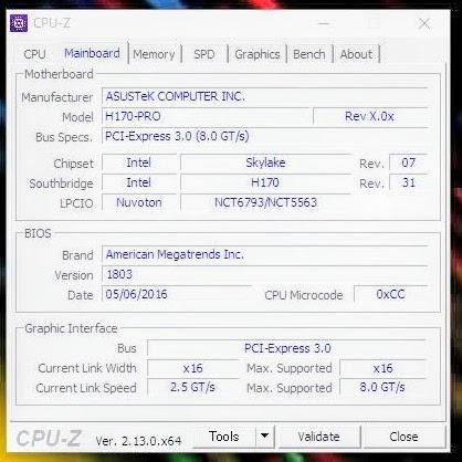 マザーボード ASUS H170-PRO Core i7 6700K DDR4 8GB X2
