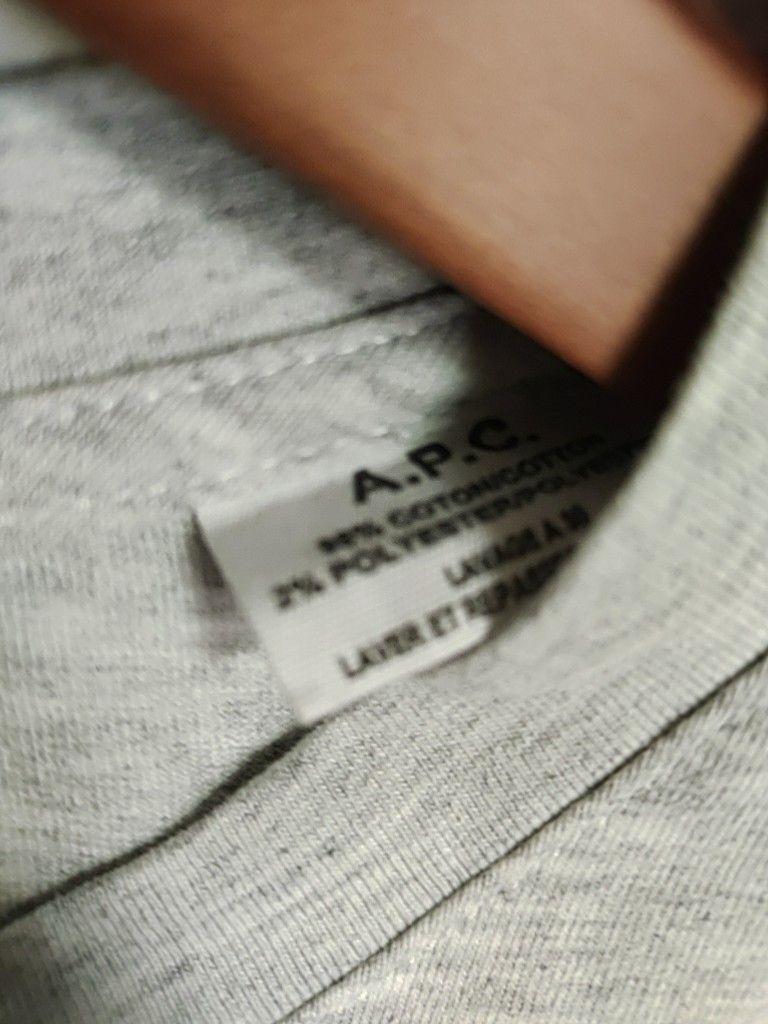 S新品未使用A.P.C. USグレー ロゴ Tシャツ 半袖