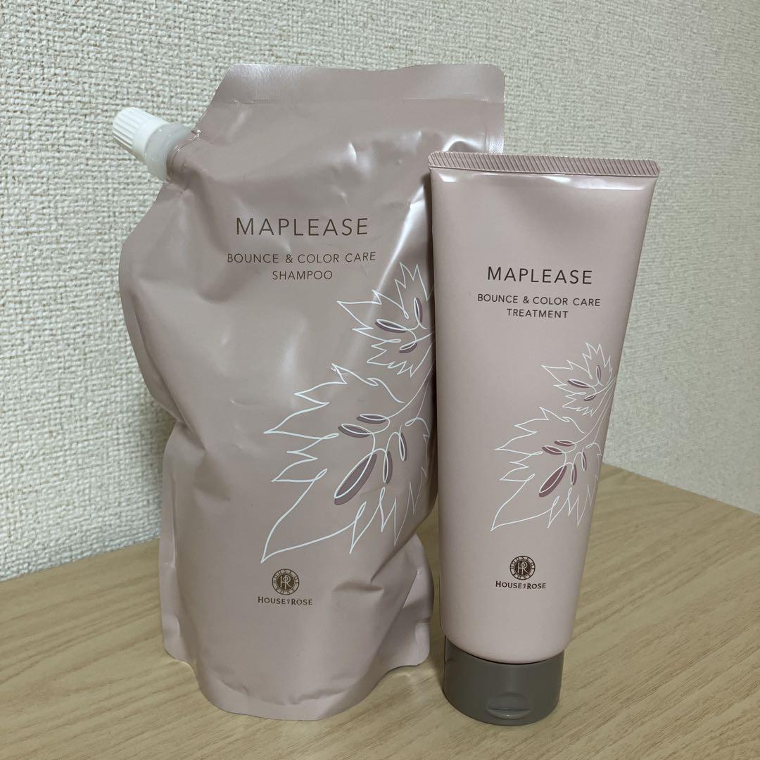 MAPLEASE シャンプー1つ & トリートメント2つ MAPLEASE バウンス＆カラーケアシャンプー・トリートメント