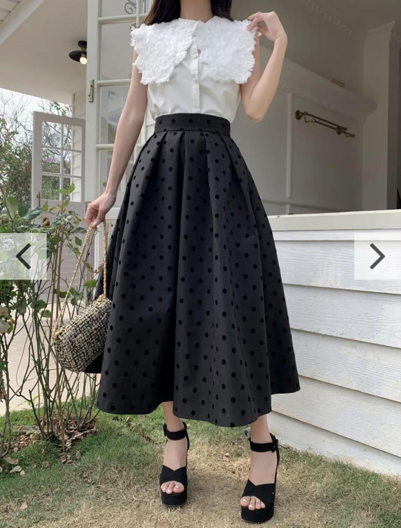 BIRTHDAY BASH DOT VOLUME SKIRT ドットフレア