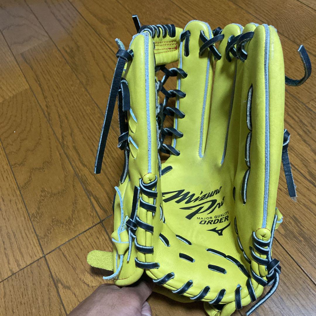 はこぽす対応商品】 ミズノ プロ 軟式一般用 外野用 ナチュラルライム
