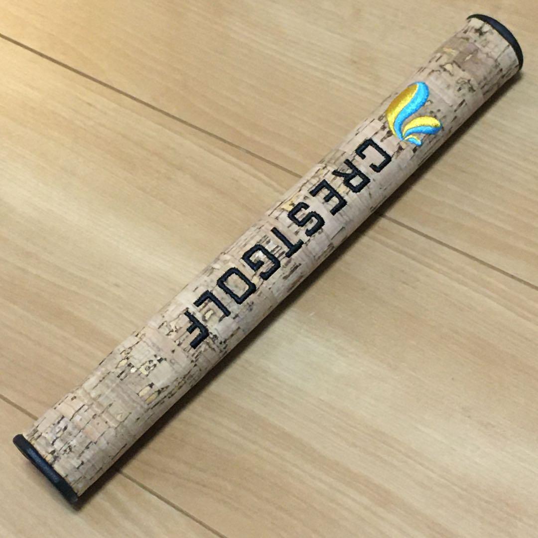 特殊樹木加工 お洒落CRESTGOLFロゴ刺繍パターグリップ