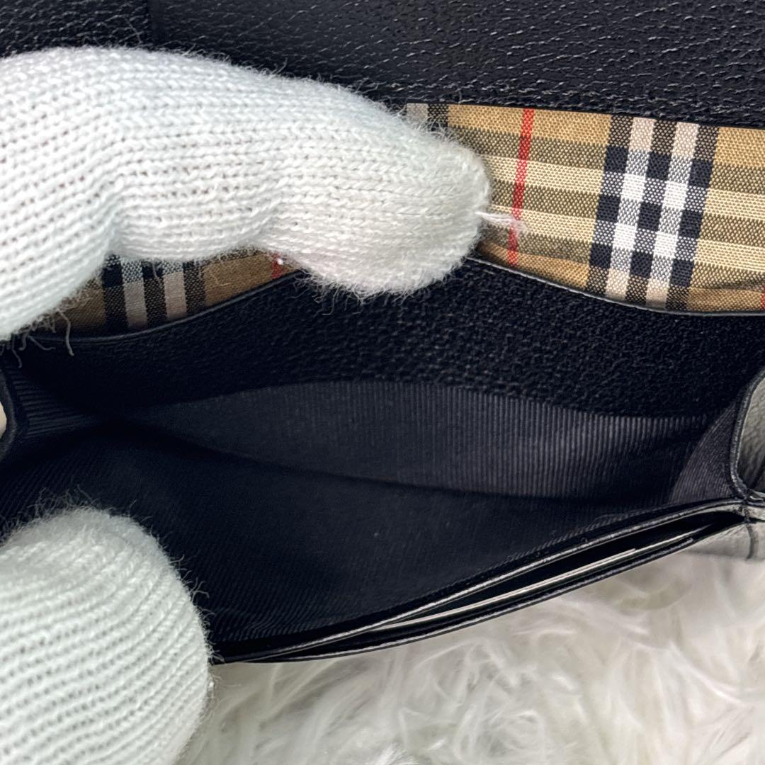BURBERRY ブラック 名刺入れ 新品　レザー　ノバチェック