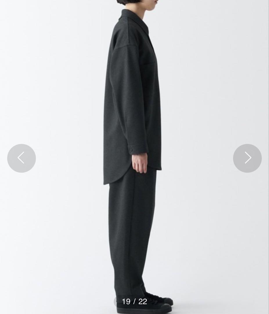 muji labo 起毛セットアップ　ツイルシャツ　ワイドパンツ　無印良品