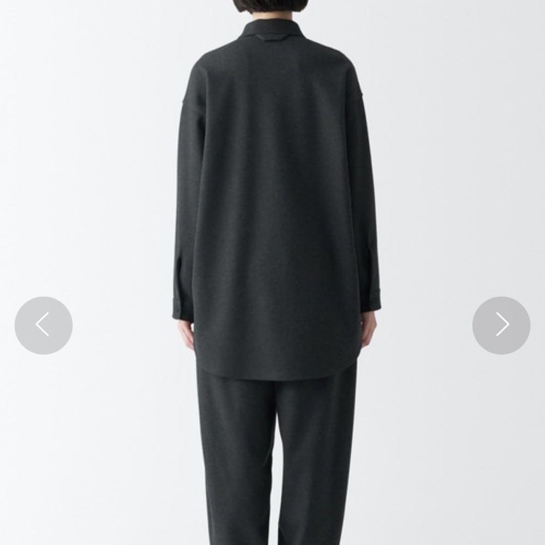 muji labo 起毛セットアップ　ツイルシャツ　ワイドパンツ　無印良品