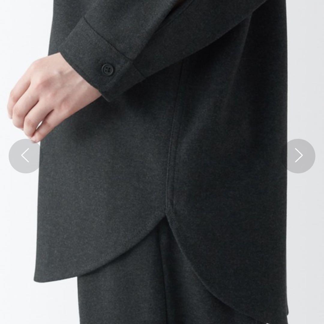 muji labo 起毛セットアップ　ツイルシャツ　ワイドパンツ　無印良品