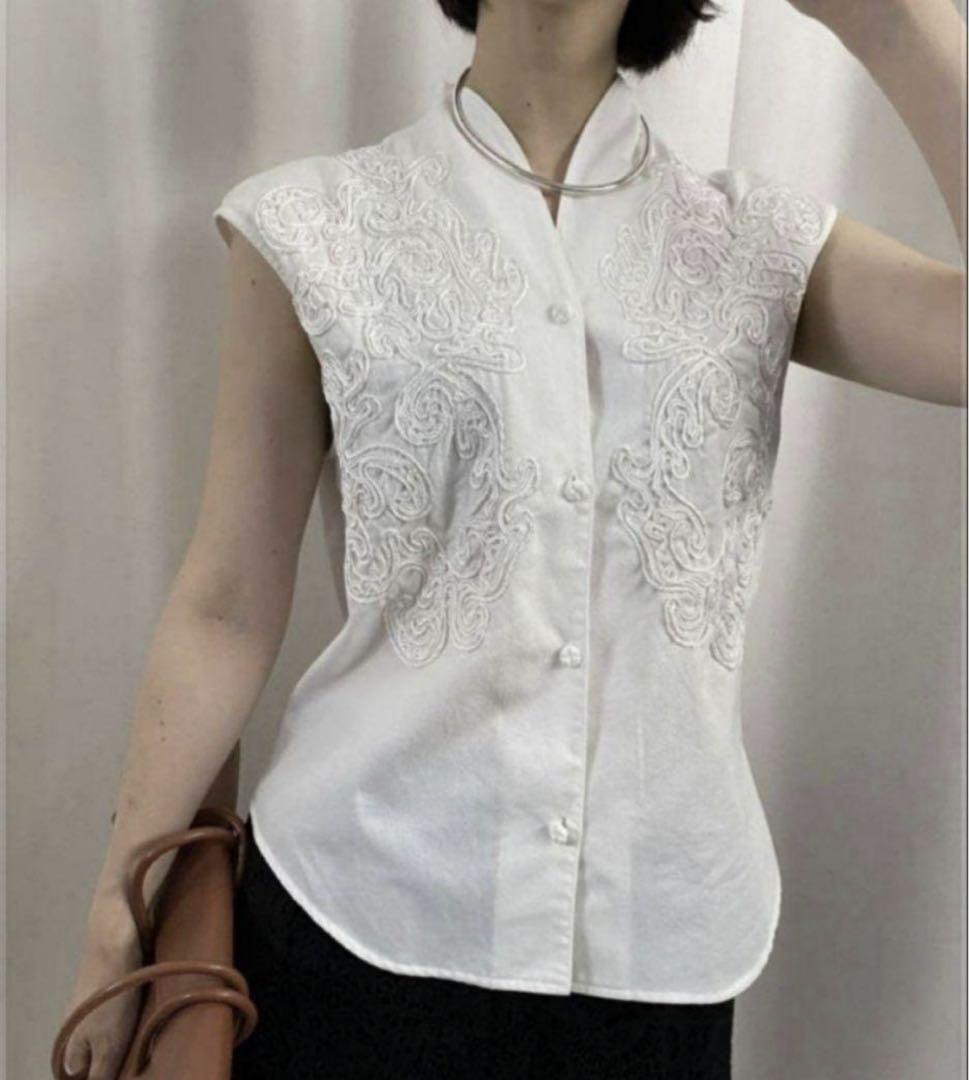 Ameri VINTAGE CODE EMBROIDERY TOP - メルカリ