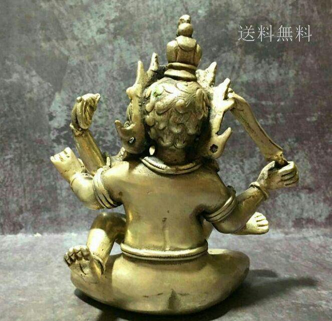 純銅蔵密教双修双身歓喜仏白銅歓喜財神仏像居宅置物-0 インテリア