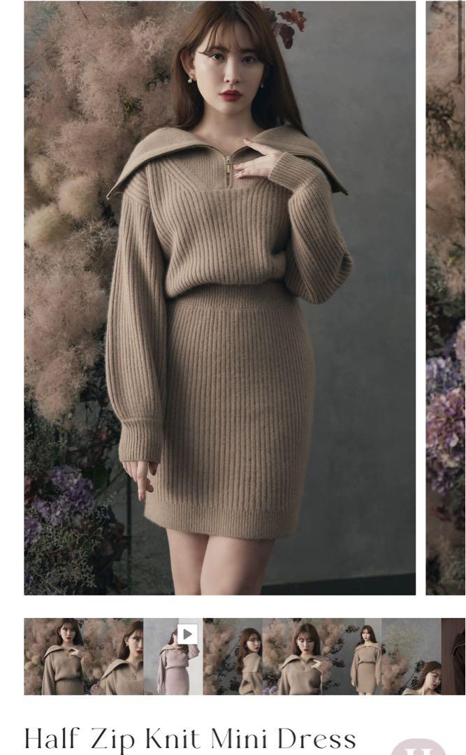 スーツ・フォーマル・ドレス Herlipto  Half Zip Knit Mini Dress Half Zip Knit Mini Dress（ワンピース）｜Her lip to（ハー