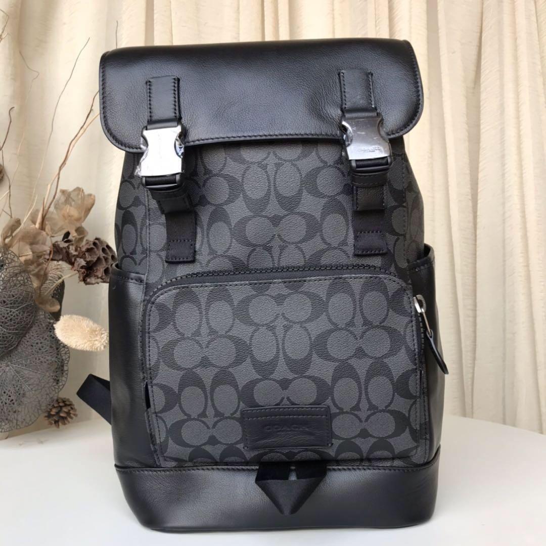 新品 COACH トラック ブラック バックパック C2712バッグ
