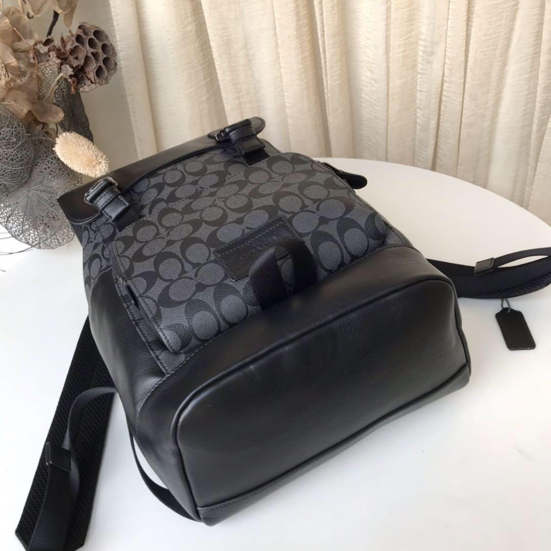 新品 COACH トラック ブラック バックパック C2712