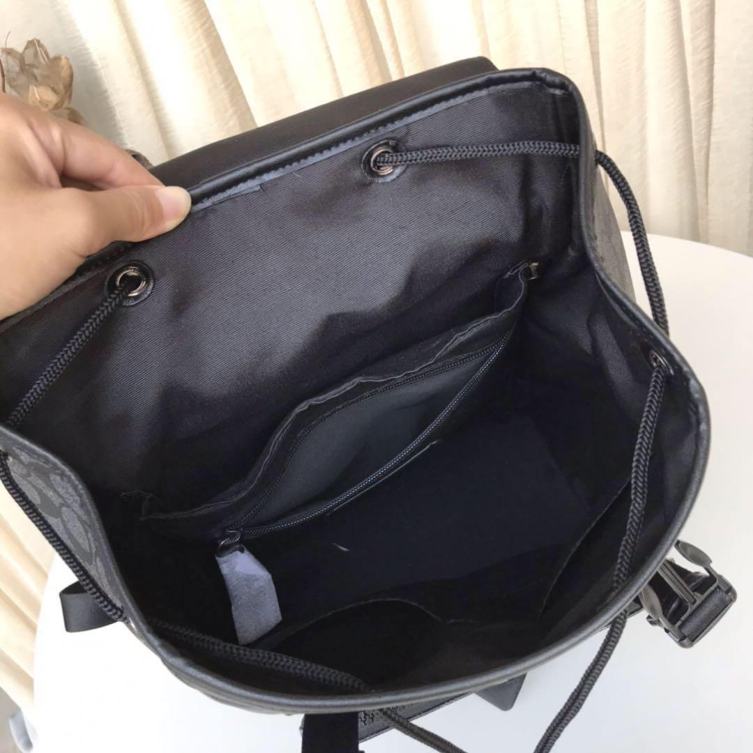 新品 COACH トラック ブラック バックパック C2712