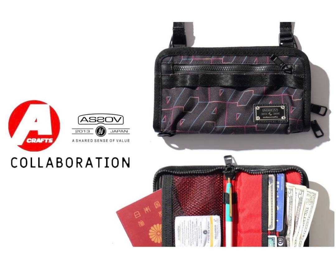 開封検品のみ AS2OV × asimocrafts トラベルケース 長財布