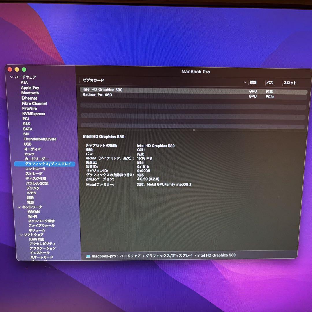 M*店様 【ジャンク品】Macbook pro 2016 (GPUあり)